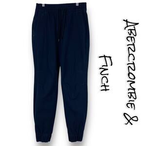 Abercrombie & Fitch 4 Way Stretch Crossover Jogger Pants Dark Blue Womens Sz XS